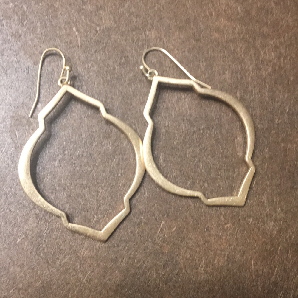 No brand statement gold earrings